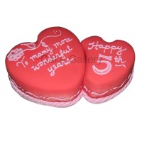 Two Hearts Cake